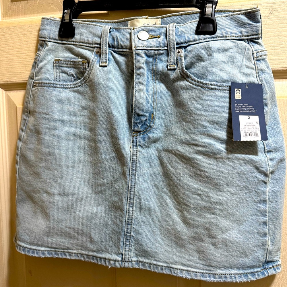 denim mini skirt